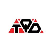 TQD triangle letter logo design with triangle shape. TQD triangle logo design monogram. TQD triangle vector logo template with red color. TQD triangular logo Simple, Elegant, and Luxurious Logo. TQD