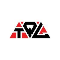 TQL triangle letter logo design with triangle shape. TQL triangle logo design monogram. TQL triangle vector logo template with red color. TQL triangular logo Simple, Elegant, and Luxurious Logo. TQL