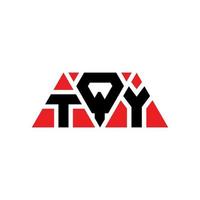 TQY triangle letter logo design with triangle shape. TQY triangle logo design monogram. TQY triangle vector logo template with red color. TQY triangular logo Simple, Elegant, and Luxurious Logo. TQY