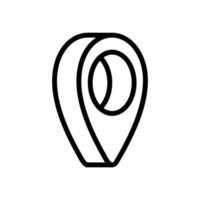 vector de icono de puntero de marcador. ilustración de símbolo de contorno aislado
