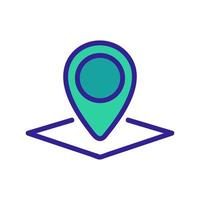 Location icon vector. Isolated contour symbol illustration vector