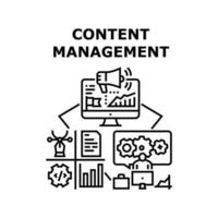 Ilustración de concepto de vector de gestión de contenido