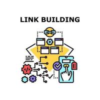 Link building icon vector illustration