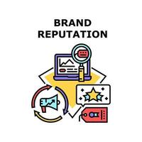 Brand Reputation Vector Concept Color Illustration