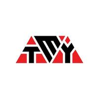TMY triangle letter logo design with triangle shape. TMY triangle logo design monogram. TMY triangle vector logo template with red color. TMY triangular logo Simple, Elegant, and Luxurious Logo. TMY