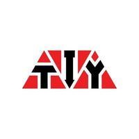 TIY triangle letter logo design with triangle shape. TIY triangle logo design monogram. TIY triangle vector logo template with red color. TIY triangular logo Simple, Elegant, and Luxurious Logo. TIY