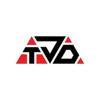 diseño de logotipo de letra triangular tjd con forma de triángulo. monograma de diseño del logotipo del triángulo tjd. plantilla de logotipo de vector de triángulo tjd con color rojo. logotipo triangular tjd logotipo simple, elegante y lujoso. tjd