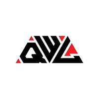 diseño de logotipo de letra triangular qwl con forma de triángulo. monograma de diseño de logotipo de triángulo qwl. plantilla de logotipo de vector de triángulo qwl con color rojo. logotipo triangular qwl logotipo simple, elegante y lujoso. qwl