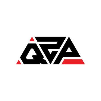 QZP triangle letter logo design with triangle shape. QZP triangle logo design monogram. QZP triangle vector logo template with red color. QZP triangular logo Simple, Elegant, and Luxurious Logo. QZP