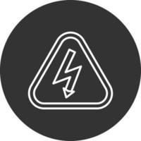 Electrical Hazard Line Inverted Icon vector