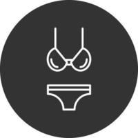 Bikini Line Inverted Icon vector