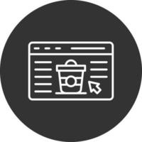 Website Line Inverted Icon vector