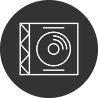 Compact Disc Line Inverted Icon vector