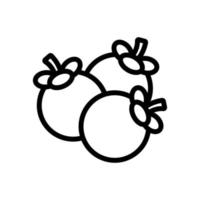 mangosteen fruit heap icon vector outline illustration