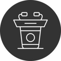 Lectern Line Inverted Icon vector