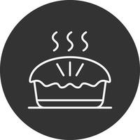 Apple Pie Line Inverted Icon vector