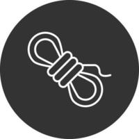 Rope Line Inverted Icon vector