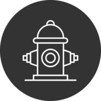 Fire Hydrant Line Inverted Icon vector