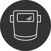 Welding Mask Line Inverted Icon vector