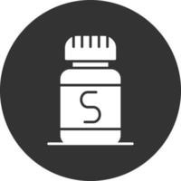 Salt Glyph Inverted Icon vector