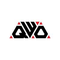 diseño de logotipo de letra triangular qwo con forma de triángulo. monograma de diseño de logotipo de triángulo qwo. plantilla de logotipo de vector de triángulo qwo con color rojo. logo triangular qwo logo simple, elegante y lujoso. qwo