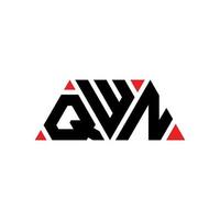 diseño de logotipo de letra triangular qwn con forma de triángulo. monograma de diseño de logotipo de triángulo qwn. plantilla de logotipo de vector de triángulo qwn con color rojo. logotipo triangular qwn logotipo simple, elegante y lujoso. qwn