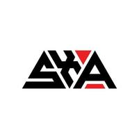 SXA triangle letter logo design with triangle shape. SXA triangle logo design monogram. SXA triangle vector logo template with red color. SXA triangular logo Simple, Elegant, and Luxurious Logo. SXA