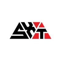 diseño de logotipo de letra de triángulo sxt con forma de triángulo. monograma de diseño de logotipo de triángulo sxt. plantilla de logotipo de vector de triángulo sxt con color rojo. logotipo triangular sxt logotipo simple, elegante y lujoso. sxt