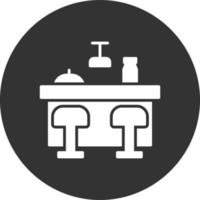 Bar Counter Glyph Inverted Icon vector