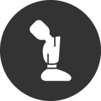 Prosthesis Glyph Inverted Icon vector