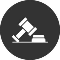 Law Glyph Inverted Icon vector