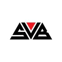 SVB triangle letter logo design with triangle shape. SVB triangle logo design monogram. SVB triangle vector logo template with red color. SVB triangular logo Simple, Elegant, and Luxurious Logo. SVB