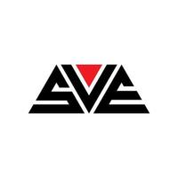 SVE triangle letter logo design with triangle shape. SVE triangle logo design monogram. SVE triangle vector logo template with red color. SVE triangular logo Simple, Elegant, and Luxurious Logo. SVE