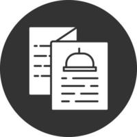 Menu Glyph Inverted Icon vector