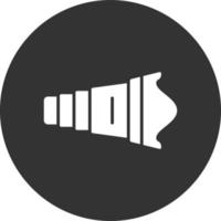 Camera Lens Glyph Inverted Icon vector