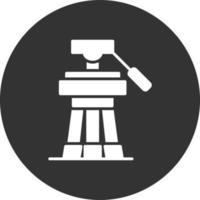 Tripod Glyph Inverted Icon vector