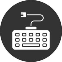 icono de glifo de teclado invertido vector