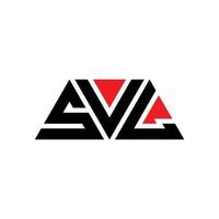 SVL triangle letter logo design with triangle shape. SVL triangle logo design monogram. SVL triangle vector logo template with red color. SVL triangular logo Simple, Elegant, and Luxurious Logo. SVL