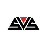 Diseño de logotipo de letra triangular svs con forma de triángulo. monograma de diseño del logotipo del triángulo svs. plantilla de logotipo de vector de triángulo svs con color rojo. logotipo triangular svs logotipo simple, elegante y lujoso. sv