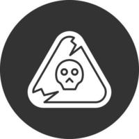 Danger Glyph Inverted Icon vector