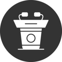 Lectern Glyph Inverted Icon vector
