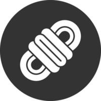 Rope Glyph Inverted Icon vector