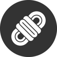 Rope Glyph Inverted Icon vector