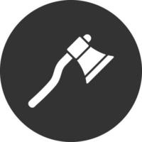 Axe Glyph Inverted Icon vector