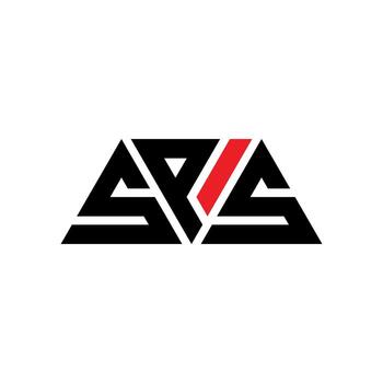 SPS triangle letter logo design with triangle shape. SPS triangle logo design monogram. SPS triangle vector logo template with red color. SPS triangular logo Simple, Elegant, and Luxurious Logo. SPS