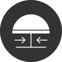 Emergency Button Glyph Inverted Icon vector