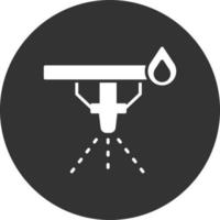 Sprinkler Glyph Inverted Icon vector