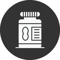 Peanut Butter Glyph Inverted Icon vector
