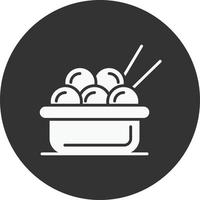 Meatballs Glyph Inverted Icon vector