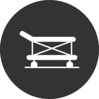 Stretcher Glyph Inverted Icon vector